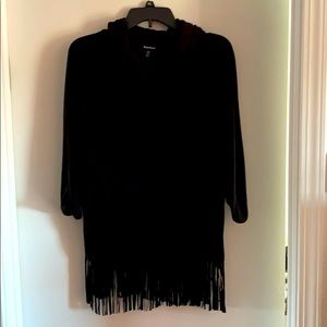 Black Fringed Sweater